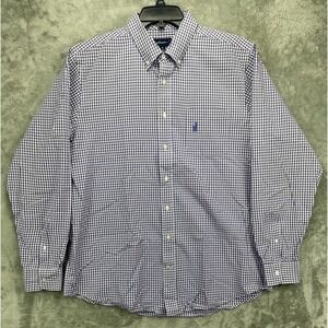 Johnnie-O Men's Shirt XL Purple‎ Checked Long Sleeve Button Up